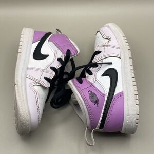 Nike Air Jordan 1Mid Barely Grape Toddler High Top Shoes Sneakers DQ8425-501 9C